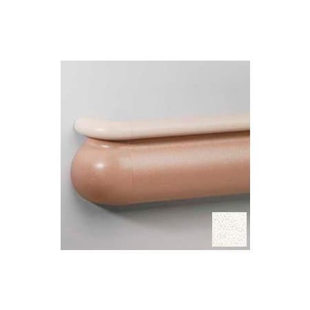 Pawling Crescent Series Vinyl Handrail/Crashrail Combination, 5-1/2" High, 12' Long, Mission White BR-600V-12-554